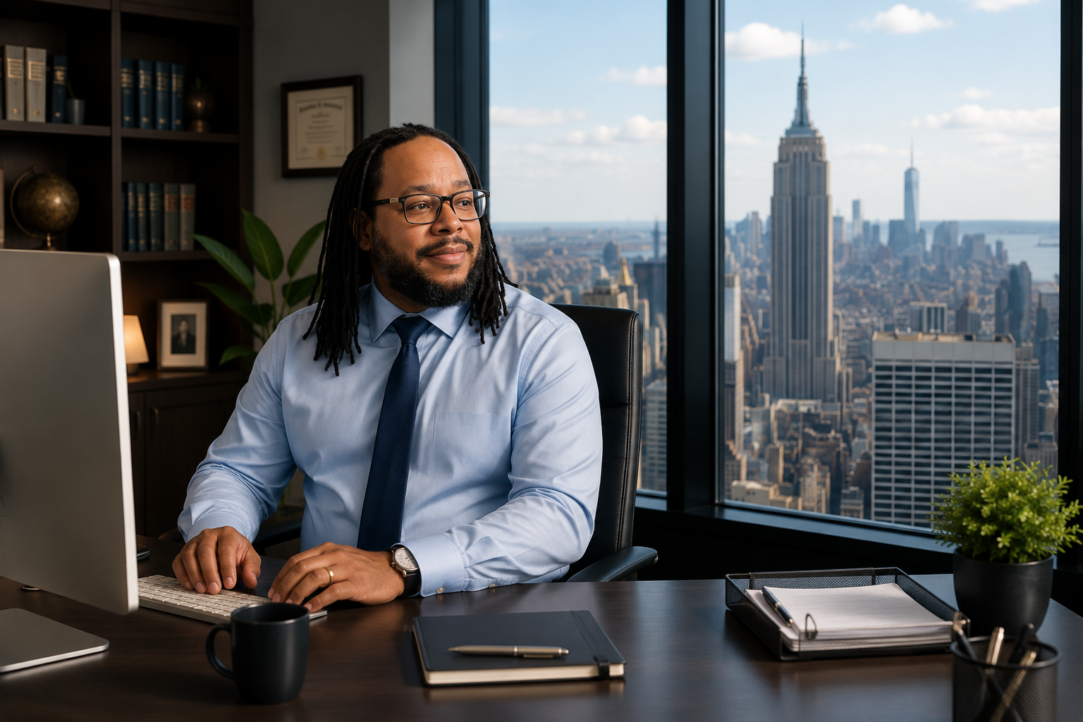 Maurice W. Evans working on business growth strategy